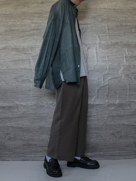 「act'm（アクトム）のアイテム（シューズ）」を使った、けいさん（メンズ・177cm）の夏コーディネート