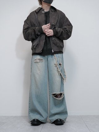 「blatto（ブラット）の【blatto】925シルバー　 変形デザイン　リング　フリーサイズ（リング）」を使った、けいさん（メンズ・177cm）の秋コーディネート