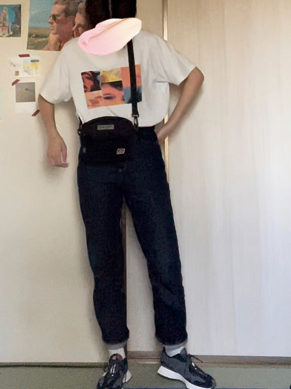 「GUのアイテム（デニムパンツ、ブルー系）」を使った、M.Uさん（レディース・168cm）の秋コーディネートの1枚目の写真