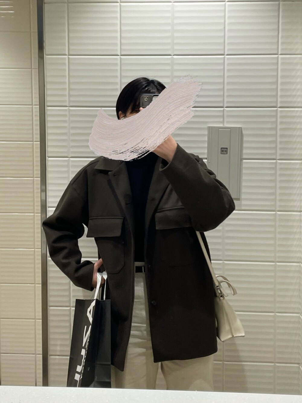 「SENSE OF PLACE by URBAN RESEARCHのNewzealandWoolCPOジャケット（その他アウター、グレー系）」を使った、M.Uさん（レディース・168cm）の春コーディネートの1枚目の写真
