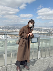 hinari オーバーサイズロングコート ブラック Sサイズ hinari（ヒナリ）の「オーバーサイズロングコート（チェスター