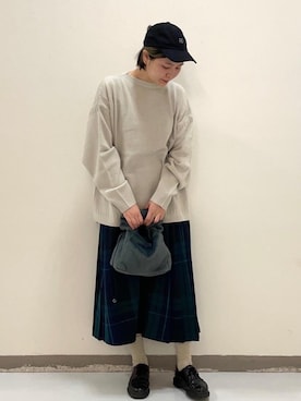 「ロゴ・コーエンベア」｜coen  おのさん（レディース・165cm）の秋コーディネート