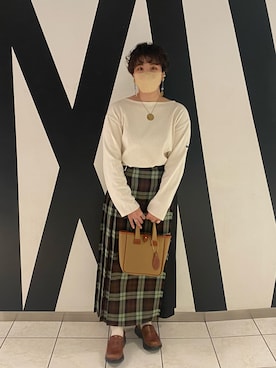 「古着好きな人と繋がりたい」｜「アイテム（スリッポン）」を使った、yunaさん（レディース・161cm）の秋コーディネート