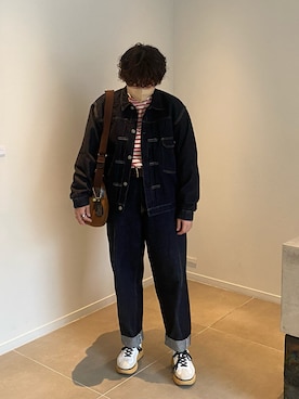 「LENO（リノ）のアイテム（ジャケット/アウター）」を使った、yunaさん（レディース・161cm）の秋コーディネート