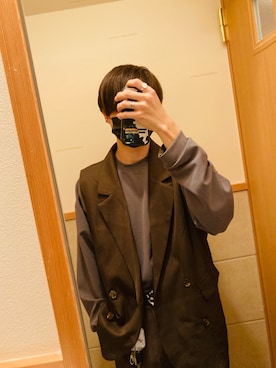 「epnok（エプノック）のアイテム（ベスト）」を使った、サ、さん（メンズ・170cm）の秋コーディネート