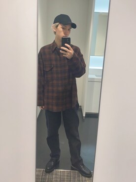 「WYM LIDNM（ウィム バイ リドム）のアイテム（その他シューズ）」を使った、sin72さん（メンズ・173cm）の春コーディネート