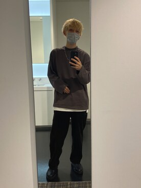 「WYM LIDNM（ウィム バイ リドム）のアイテム（その他シューズ）」を使った、sin72さん（メンズ・173cm）の秋コーディネート