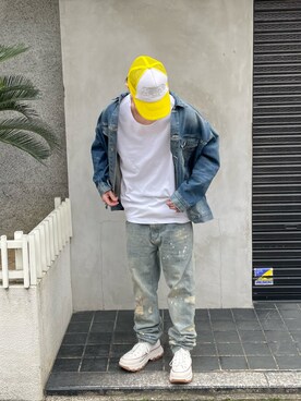 「Danke schon」｜「アイテム（デニムジャケット）」を使った、DAISUKEさん（メンズ・171cm）の春コーディネート