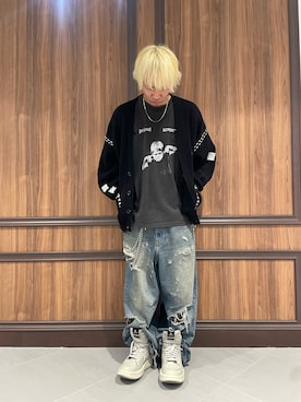 「アイテム（カーディガン/ボレロ）」を使った、DAISUKEさん（メンズ・171cm）の夏コーディネート