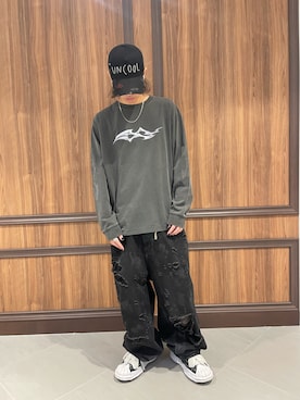 「WHITELAND（ホワイトランド）のアイテム（Tシャツ/カットソー）」を使った、DAISUKEさん（メンズ・171cm）の夏コーディネート