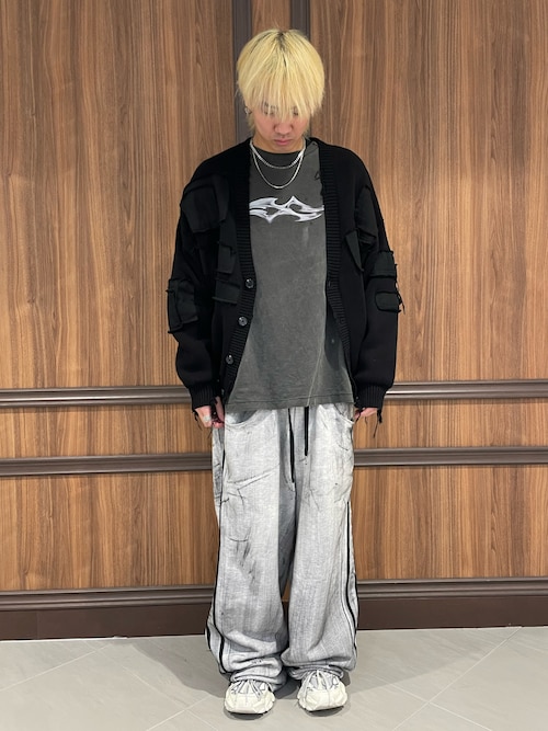 L ダンケシェーン PATCHWORK KNIT CARDIGAN