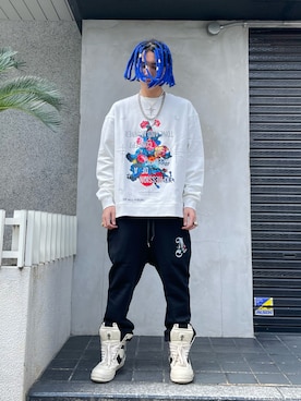 「A4A（エーフォーエー）のアイテム（スウェット）」を使った、DAISUKEさん（メンズ・171cm）の秋コーディネート