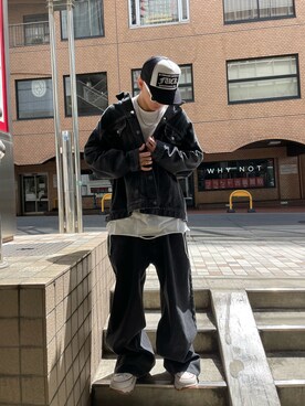 「DANKE SCHON（ダンケシェーン）のアイテム（デニムジャケット）」を使った、DAISUKEさん（メンズ・171cm）の春コーディネート