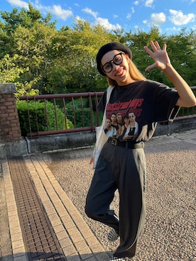 「古着女子」｜「アイテム（スリッポン）」を使った、mioさん（レディース・155cm）の秋コーディネート