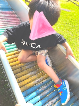 「RVCA（ルーカ）のアイテム」を使った、muuu888さん（キッズ・110cm）の春コーディネート