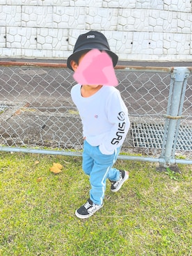 「SHEEN（シーン）のアイテム（帽子）」を使った、muuu888さん（キッズ・100cm）の春コーディネート