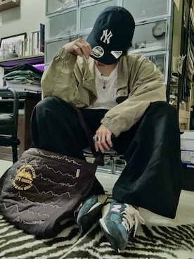 「URBAN RESEARCH（アーバンリサーチ）のアイテム（帽子）」を使った、ON3さん（メンズ・167cm）の春コーディネート