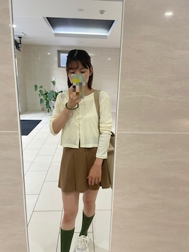 「アイテム（ソックス/靴下）」を使った、sanmochiさん（レディース・152cm）の秋コーディネート