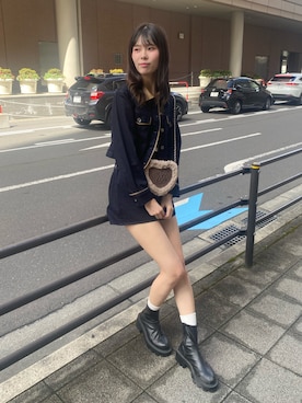 「アイテム（デニムジャケット）」を使った、moeさん（レディース・174cm）の秋コーディネート