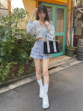「韓国ファッション」｜「アイテム（パーカー）」を使った、moeさん（レディース・174cm）の秋コーディネート