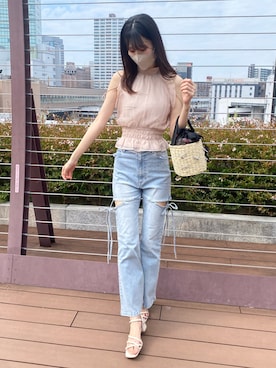 「one after another NICE CLAUP（ワンアフターアナザーナイスクラップ）のアイテム」を使った、moeさん（レディース・174cm）の秋コーディネート