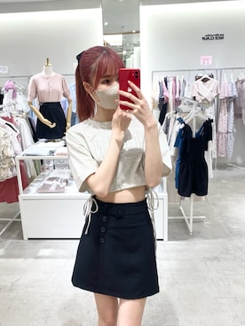 「one after another NICE CLAUP（ワンアフターアナザーナイスクラップ）のアイテム（キャップ）」を使った、moeさん（レディース・172cm）の夏コーディネート