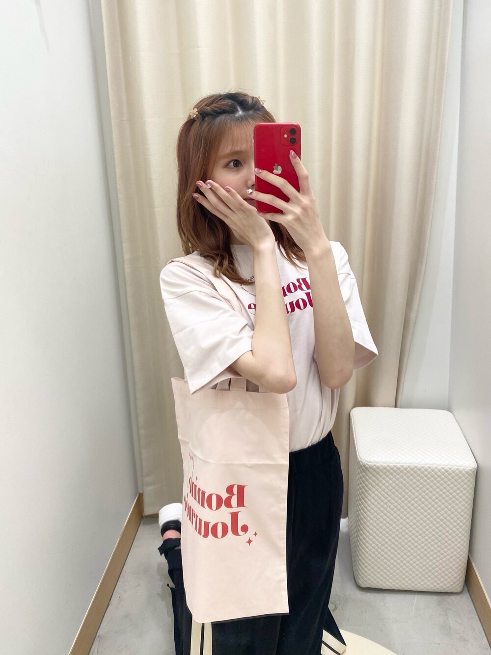 「ナイスクラップ、one after another NICE CLAUP、ootd、骨格ウェーブ、高身長女子、高身長コーデ、休日スタイル、パンツスタイル、カジュアル、カジュアルコーデ、ピンク、プチプラ、シンプル、シンプルコーデ、夏コーデ」｜「one after another NICE CLAUPのオーバーサイズアソートTシャツ（Tシャツ/カットソー、ピンク系）」を使った、moeさん（レディース・172cm）の夏コーディネートの1枚目の写真