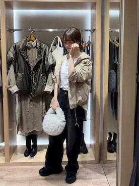 「ラフコーデ」｜「アイテム（ノーカラージャケット）」を使った、シンちゃんさん（レディース・160cm）の秋コーディネート