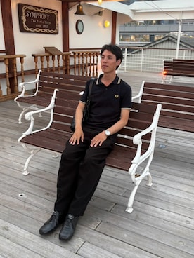 「FRED PERRY（フレッドペリー）のアイテム」を使った、きりはらさん（メンズ・168cm）の秋コーディネート