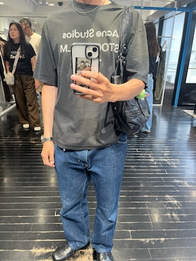 「AcneStudios」｜きりはらさん（メンズ・168cm）の秋コーディネート