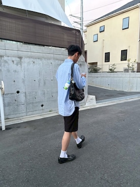 「HARUTA（ハルタ）のアイテム（ローファー、ブラック系）」を使った、きりはらさん（メンズ・168cm）の秋コーディネート