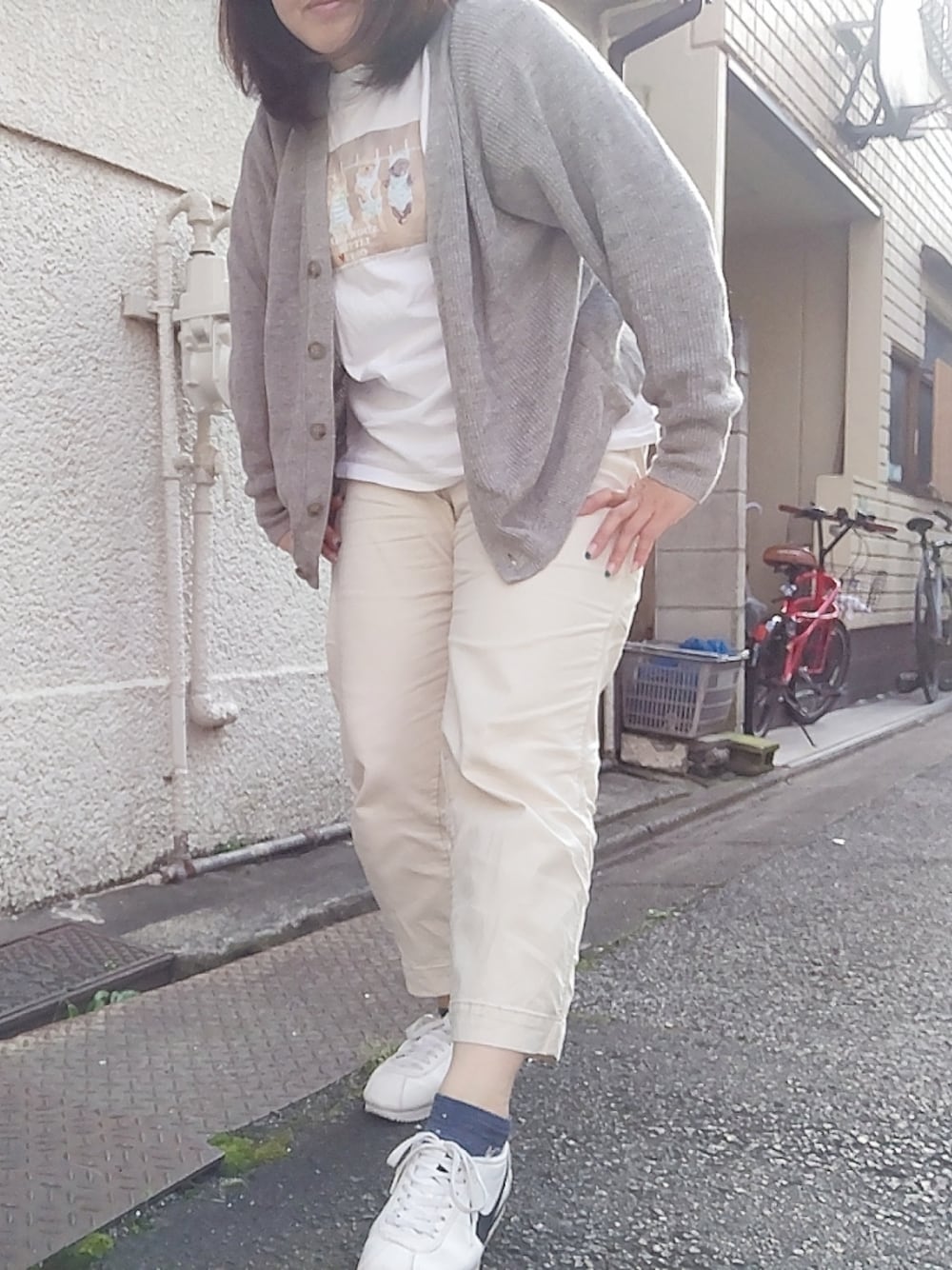 IENA（イエナ）の「pasha リネンコットン片畦ラグランVネック