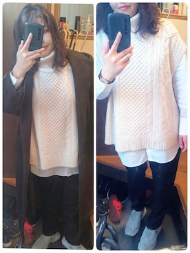 「NANO universe（ナノユニバース）のアイテム（その他アウター）」を使った、ki✿さん（レディース・161cm）の冬コーディネート