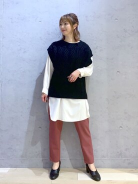 「ハタラクパンツ」｜hanaeさん（レディース・160cm）の秋コーディネート