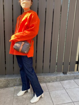 「セリーヌ」｜「アイテム（ブーツ）」を使った、sayakaさん（レディース・161cm）の冬コーディネート