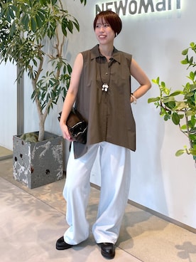 「SALON adam et rope'（サロン アダム エ ロペ）のアイテム」を使った、SAYAさん（レディース・159cm）の夏コーディネート