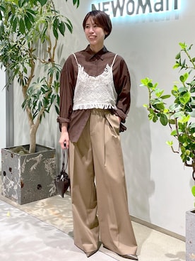 「NOTHING WRITTEN（ナッシングリトゥン）のアイテム」を使った、SAYAさん（レディース・159cm）の秋コーディネート