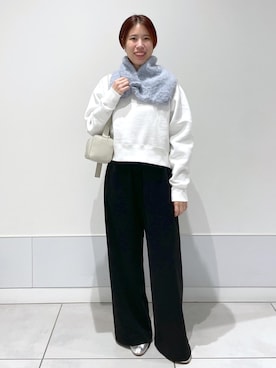 「アイテム（スウェット）」を使った、SAYAさん（レディース・159cm・30代）の冬コーディネート