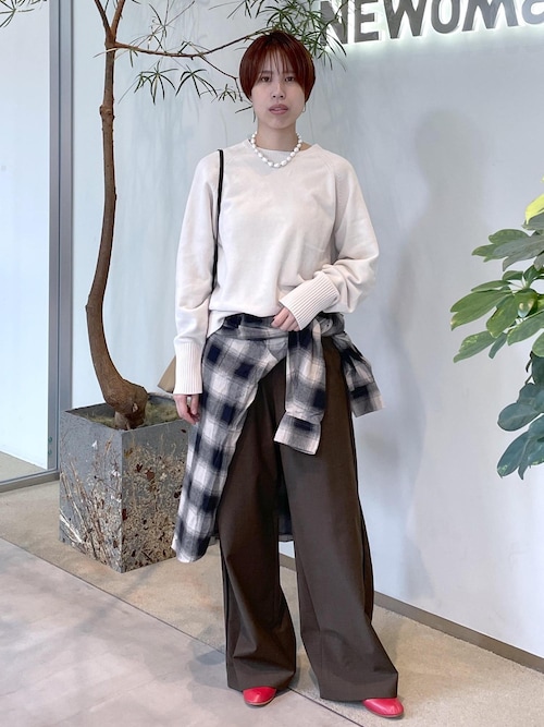 GREENWOOLサイドベロアラインパンツ［ストレッチ・接触冷感・防シワ