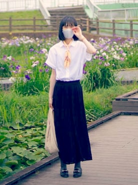 「しまむら（シマムラ）のアイテム（財布/小物）」を使った、ishikaさん（レディース・168cm）の夏コーディネート