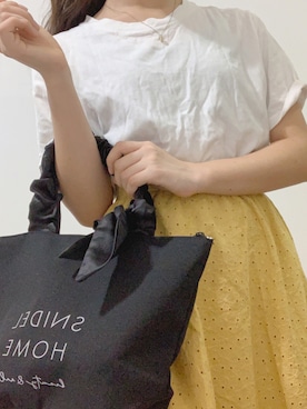 「おとなコーデ」｜「アイテム（アクセサリー）」を使った、ゆるさん（レディース・158cm）の夏コーディネート