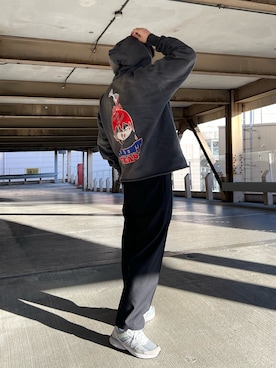 「JIL SANDER（ジルサンダー）のアイテム（スラックス）」を使った、takutoさん（メンズ・183cm）の冬コーディネート