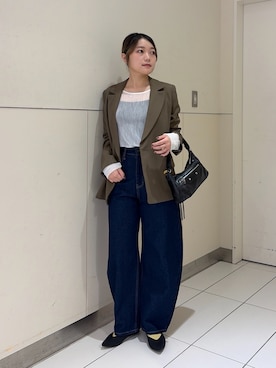 「FREE'S MART（フリーズマート）のアイテム（パンツ）」を使った、kurumi_.mfmさん（レディース・158cm）の秋コーディネート