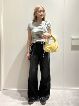 「アイテム（ハンドバッグ）」を使った、kurumi_.mfmさん（レディース・158cm）の夏コーディネート