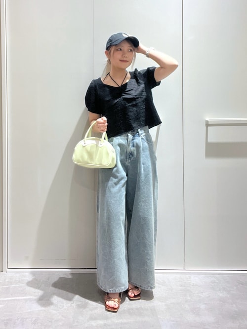 ブラウス シャツ フロントギャザーネックリボン付き半袖ブラウス レディース フロントギャザーネックリボン付き半袖ブラウス | FREE'S MART
