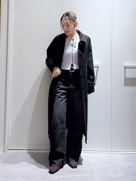 「アイテム（ピーコート）」を使った、kurumi_.mfmさん（レディース・158cm）の冬コーディネート