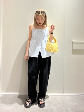 「アイテム（キャミソール）」を使った、kurumi_.mfmさん（骨格ストレート・レディース・158cm）の夏コーディネート