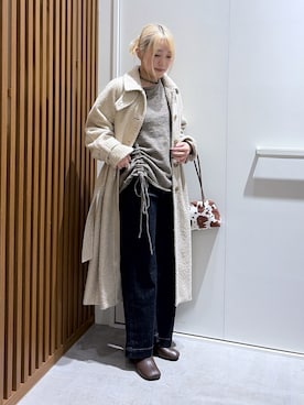 「FREE'S MART（フリーズマート）のアイテム（シューズ）」を使った、kurumi_.mfmさん（レディース・158cm）の冬コーディネート