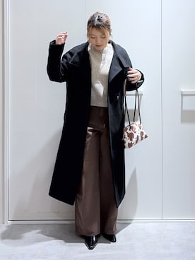 「アイテム（ステンカラーコート）」を使った、kurumi_.mfmさん（レディース・158cm）の秋コーディネート