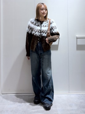 「FREE'S MART（フリーズマート）のハーフムーンバッグ（ハンドバッグ）」を使った、kurumi_.mfmさん（レディース・158cm）の秋コーディネート